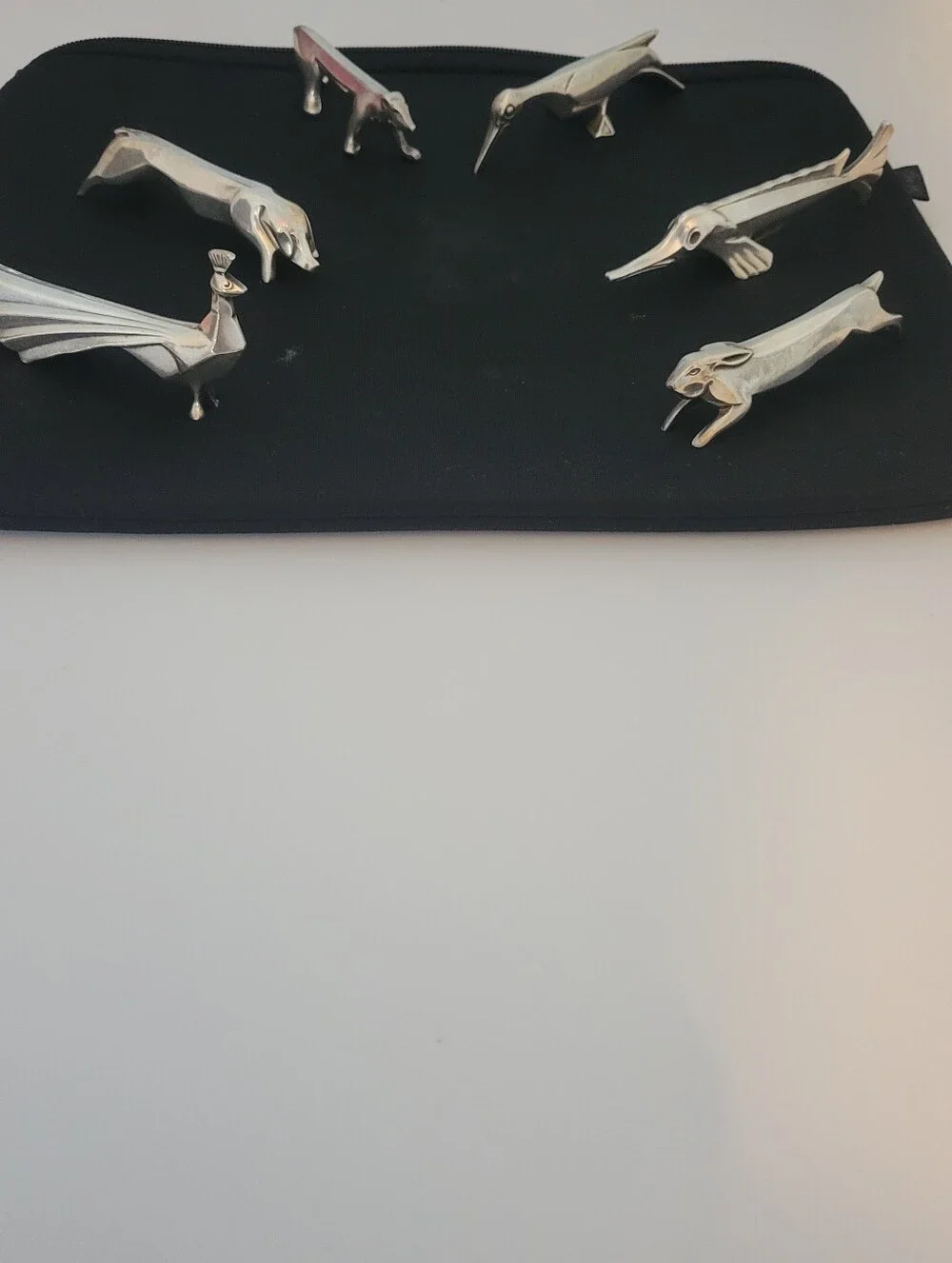 6 Animal-themed Knife Holders - Gallia (christofle) By Sandoz In Silver-plated